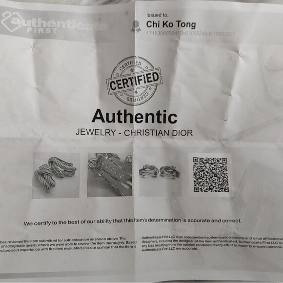 Christian Dior vintage earrings EUC w/COA - Picture 5 of 8